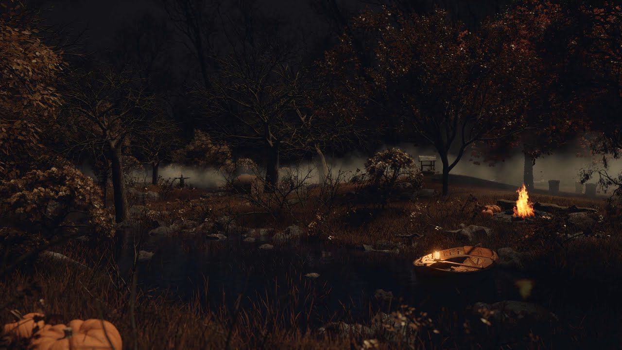 Haunted October Forest 👻🎃 with Halloween Ambience YouTube