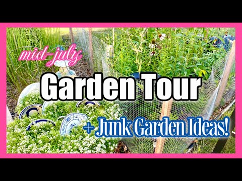 PORCH & GARDEN TOUR! ++ DIY Junk Garden Ideas!