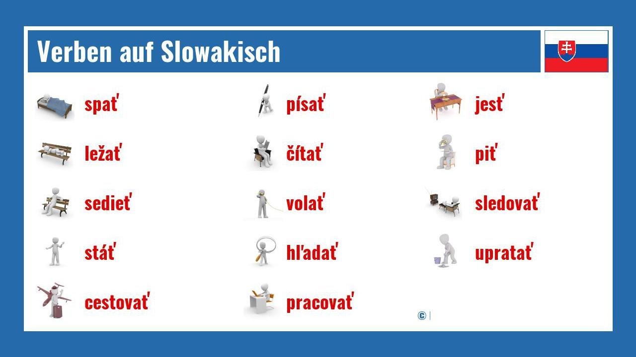 Slowakisch Verben auf Slowakisch - YouTube