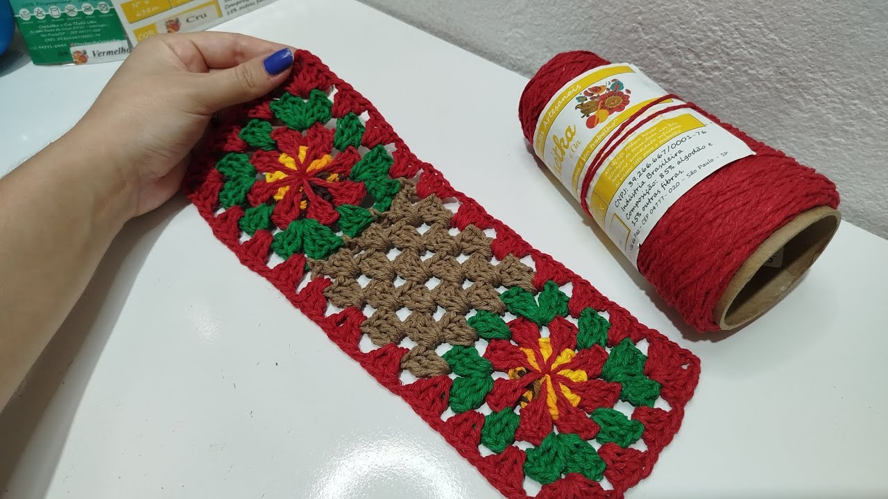 Base retrô flor alongada para tapetes em crochê tendência passo a passo por @CrochêdaLindalra 