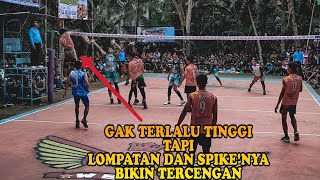 GAK TERLALU TINGGI - tapi LEDAK spike'nya - penonton AUTO TEPUK TANGAN | tarkam - voli gunung