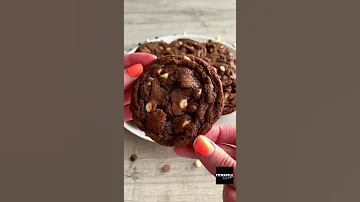Double Chocolate Subway Style Cookies! Recipe #Shorts