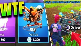 How to DRIVE the NEW SHOPPING CARTS in FORTNITE BATTLE ROYALE! (New Fortnite Vehicles Update)