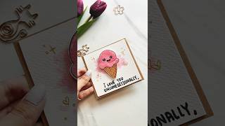 Cute mini card ideas🍧 #art #cardcreations #youtubeshorts #easy #diy
