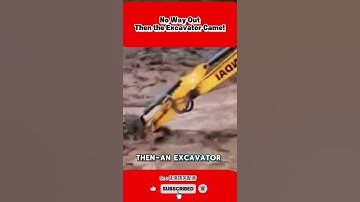 “Insane Flood Rescue Caught on Camera 😱 | Excavator Saves a Life!”