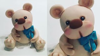 Cake decorating tutorials | how to make a BEAR Cake Topper | Sugarella Sweets