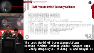 #HITB2023AMS D1T1 - Hunting Windows Desktop Window Manager Bugs - Z. WangJunjie, Y. He & W. Li