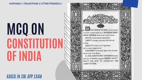 MCQ ON INDIAN CONSTITUTION 📕|  CBI APP | PREVIOUS YEAR| QUICK REVISION 👩‍💻