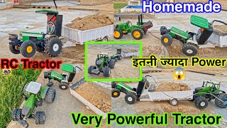 diy tractor model very powerful tractor with full loaded trolley remote control tractor