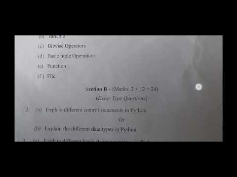 B.sc 4th sem Fundamentals of python Model paper #bsc #model #students #degree #trending #subscribers