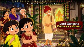 The Unexpected Guest… Who Was He 🐘🙏 | Ganesha Chaturthi Special | Kids Moral Story