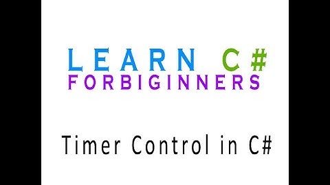 TimerControl In C#