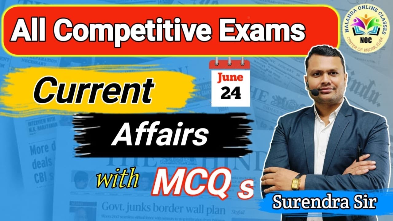 CURRENT AFFAIRS 2024 II FOR ALL COMETITIVE EXAMS।I UPPOLICE By Surendra ...