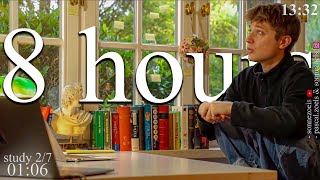 Famous LIVE | 8-HOUR study with me 📚⛈️ rain sounds & pomodoro timer 60 & 10 Wealth