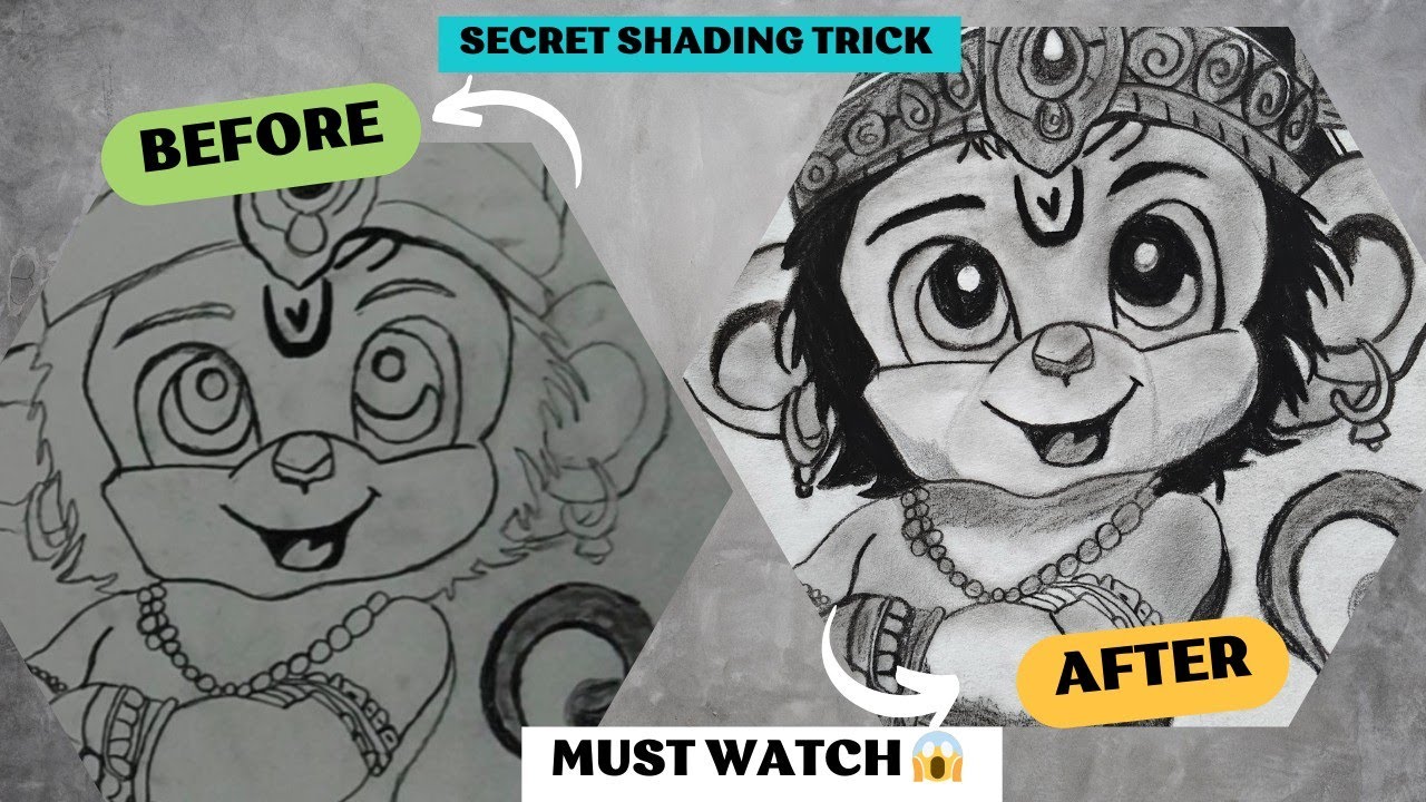 Is Shading Technique Se Sab Hairan Reh Gaye! 😱 Hanuman Ji Drawing: Part 2 🚩