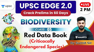 UPSC EDGE 2.0 for Prelims 2020 | Biodiversity by Sumit Sir | Red Data Book