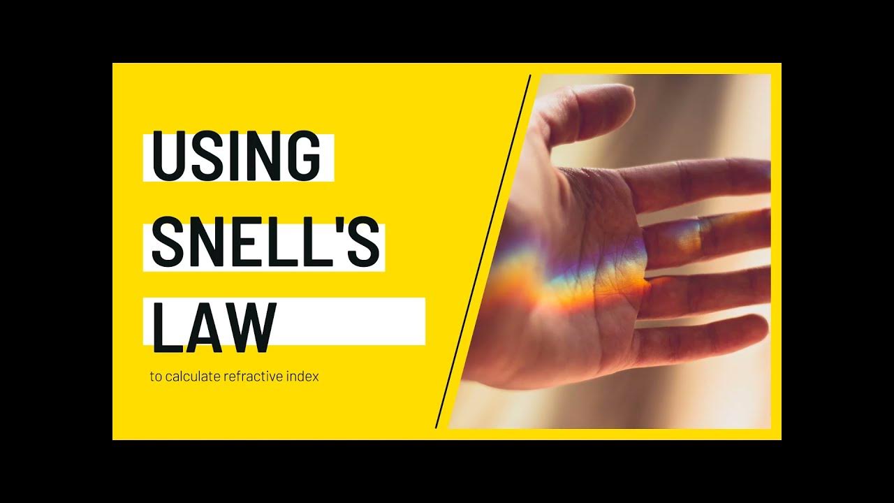 Using Snell's law to calculate refractive index and angle of refraction