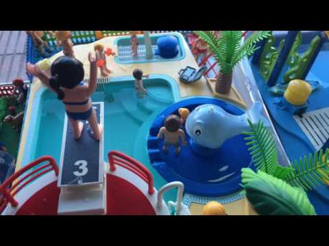 Escaparate Parque acuático de playmobil
