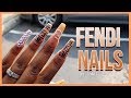 Acrylic Nails Tutorial - How To Fendi Nail Art Nail Tutorial - Acrylic Nails with Nail Forms