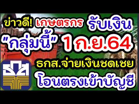 เกษตรกรกลุ่มนี้ รับเงิน 1 ก.ย 64 ธกส.โอนตรงเข้าบัญชีจ่ายเงินมันสำปะหลังงวด10 เข้าบัญชี 1ก.ย.ธกส.โอน