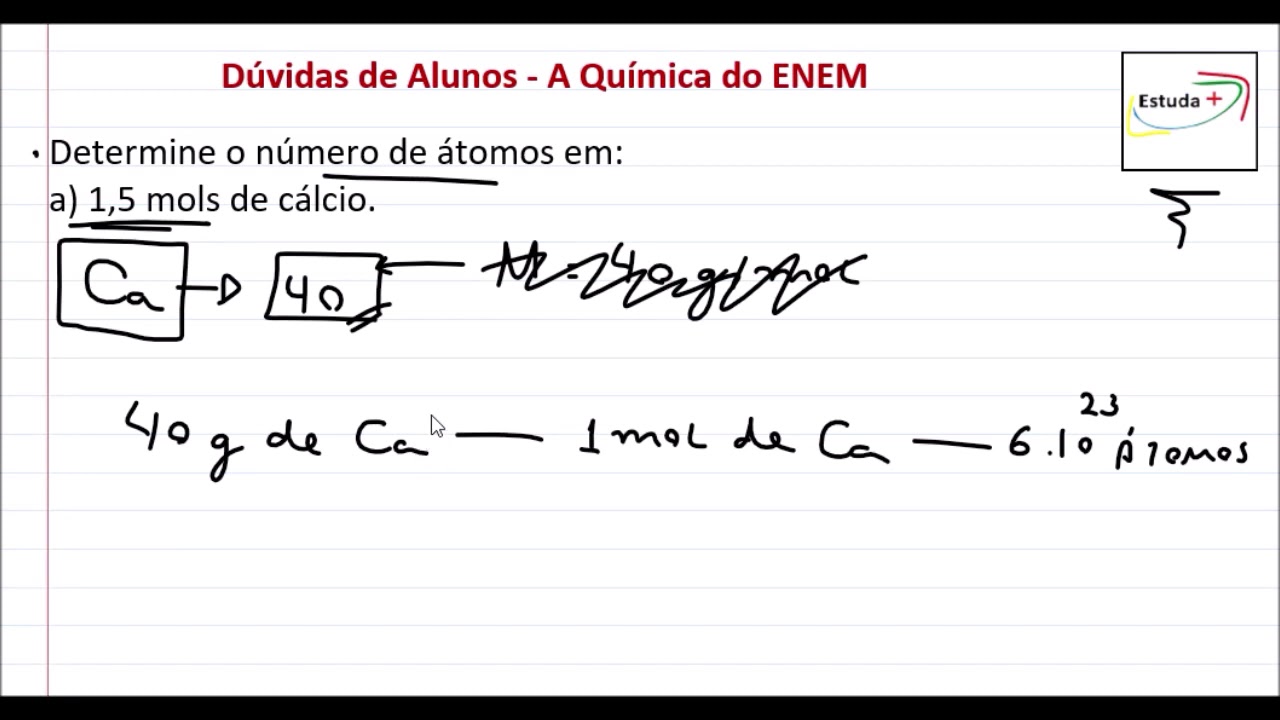 Determine O Número De átomos Existentes Em