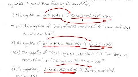 Discrete Mathematics - Negation of Quantifies Statements