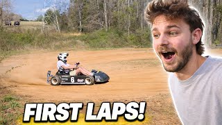 Picking Up My First Racing Go Kart + First Laps on My Track