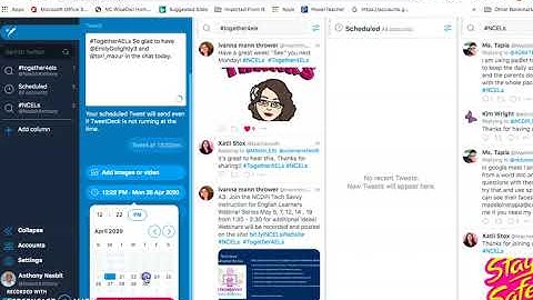 Scheduling a tweet using Tweetdeck