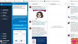 Scheduling a tweet using Tweetdeck