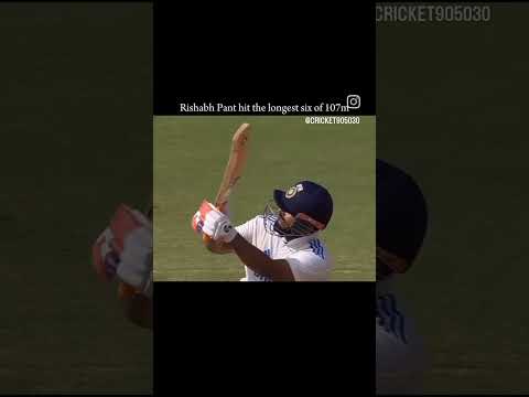#Tranding shots # cricket # Rishabh pant hit the longest six of 107 m