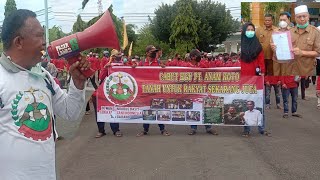 Polres Pasbar Kawal Unras Spi Sampaikan Aspirasi Ke Bupati Pasbar