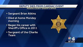 Pickens County, Sgt. Brian Atkins, South Carolina, cardiac event, heart attack, sergeant, sheriff...