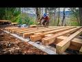 Family Builds Amazing Camping Cabin in the Mountains | Start to Finish by @woodjunkie_yt