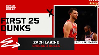 Zach LaVine's First 25 Dunks of 2021-22 NBA Season | King of NBA