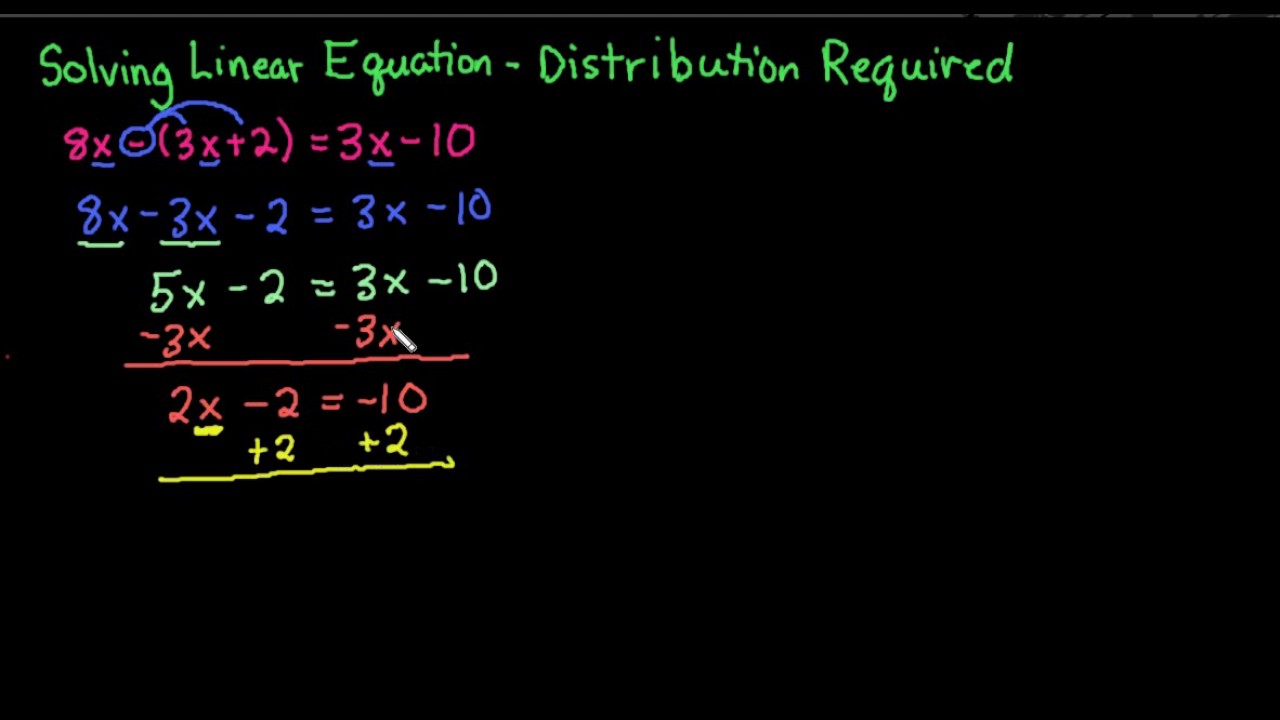 Linear Equation-Distribution Required - YouTube