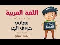 اللغة العربية | الصف السابع | معاني حروف الجر