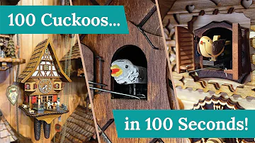 100 Cuckoos in 100 Seconds! Coo Coo Clock Sounds Compilation