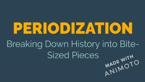 History Minute: Periodization