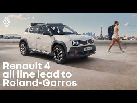 all lines lead to Roland-Garros with Renault 4 Roland-Garros E-Tech electric​