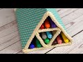 Triangle pencil organizer made out of cardboard