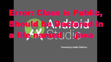 Android Studio: Error: Class is Public, Should be Declared in a file named ...  .java