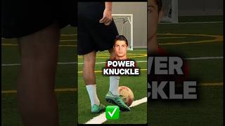 How to Hit a Power Knuckleball Like Ronaldo ⚡⚽ #shorts