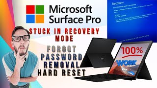 How To Fix Microsoft Surface Stuck In Recovery Mode || Surface Pro Factory Reset Password || 2021