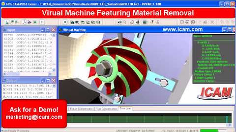 ICAM Mazak Integrated NC post-processing and cnc machine simulation and verification- cnc simulation