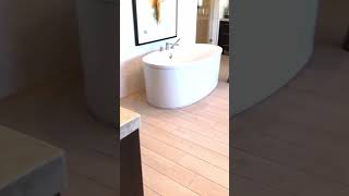 A spacious primary bathroom