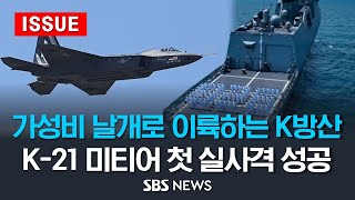 '가성비' 날개로 이륙하는 K방산.. KF-21 미티어 첫 실사격 성공 (이슈라이브) / SBS