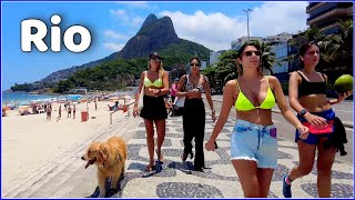 【4K】WALK 🇧🇷 🏖 IPANEMA - Rio de Janeiro - 4K video 𝐇𝐃𝐑 !