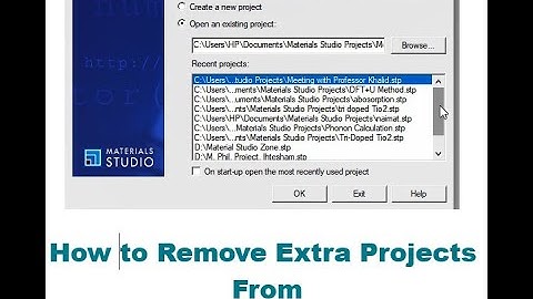 How to remove Extra Projects, Extra Calculation From Material Studio| DFT Calculation| Castep|