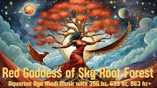 Red Goddess of Sky Root Forest-Aquarian Age Medi-Music with 396 hz, 639 hz, 963 hz+