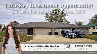 🏢Turnkey Duplex Investment in Houston MO | 3 Bed Units with Garages & Expansion Potential